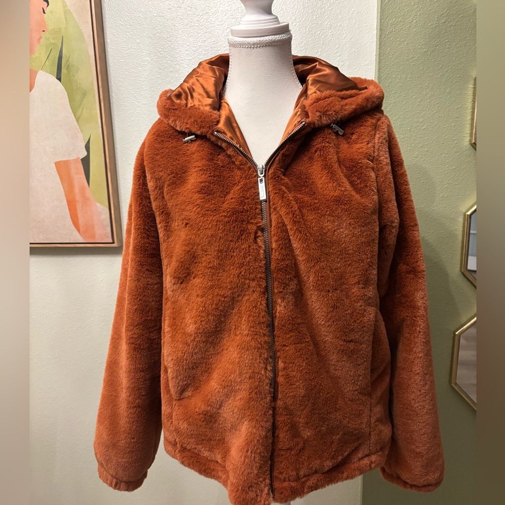 Jou Jou Women's Faux Fur Jacket Size S NEW!